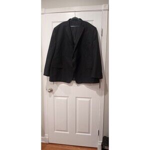 Sean John Blazer 58R 100% Wool Charcoal Gray Suit pre owned